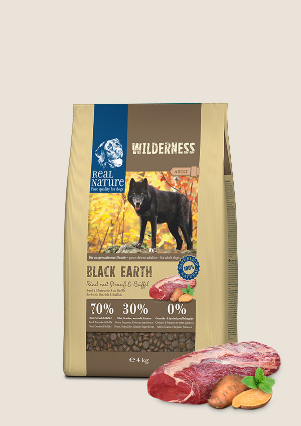 REAL NATURE WILDERNESS BLACK EARTH ADULT Rind mit Strauß & Büffel